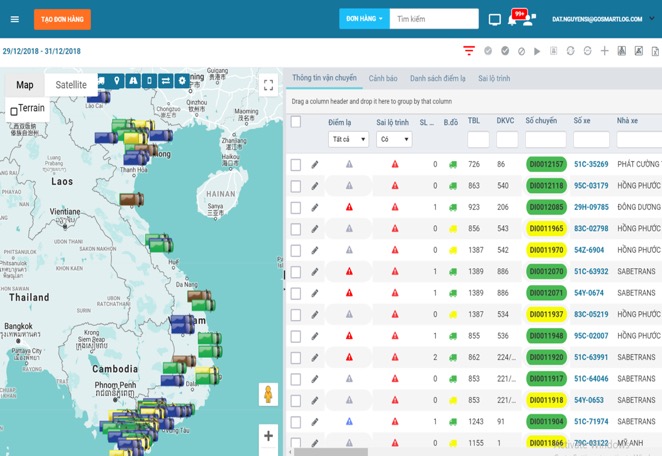Giải pháp quản lý vận tải cập nhật toàn bộ tình trạng của quá trình giao hàng